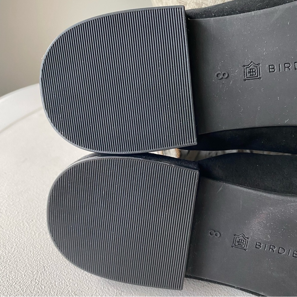 Birdies “The Swan” Black‎ Suede Mules Slippers Pointed Flats Shoes Womens 8 - Picture 14 of 14